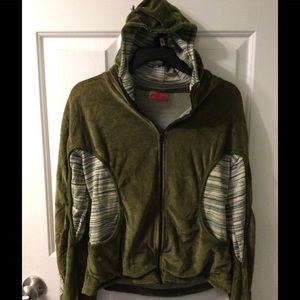Festival Boho Hippie HOODIE Velvet Jacket Sz. S